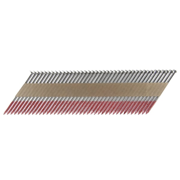 Collated Framing Nail, 8.5 in L, Hot Dipped Galvanized, Round Head, 33 Degrees, 500 PK